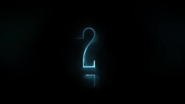 Mysterious Question Mark On Scifi Technology Background / 4k animation of a mysterious background question mark symbol reveing, with scifi futuristic fx - Záběry, video