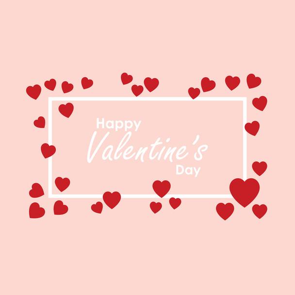 Illustration of love and valentine's day. Valentine's day Vector illustration - Вектор,изображение