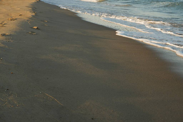 Playa de arena de verano fondo. - Foto, Imagen