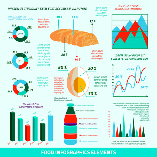 Food infographic elements - Вектор, зображення