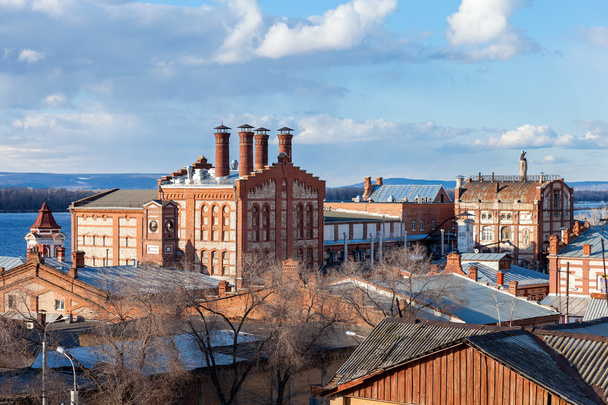 Blick auf die Zhiguli Brauerei in Samara, Russland. wurde 1881 gegründet - Foto, Bild