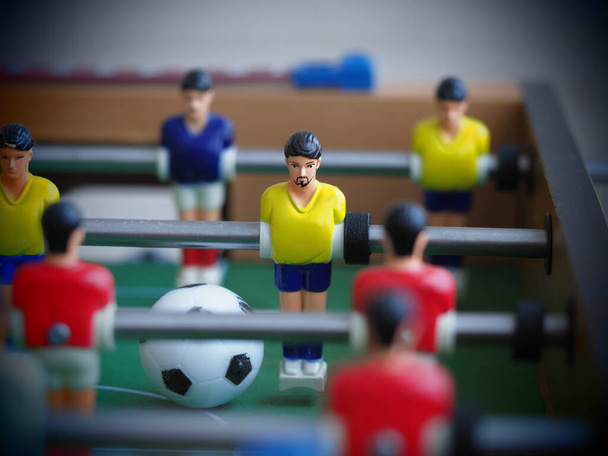 futbolín juego mesa plástico juguete deporte - Foto, imagen