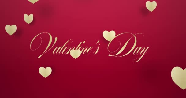 Alakja szív repül rózsaszín nyaralás háttér. A boldog nők szeretetének szimbólumai, Anyák napja, Valentin-nap, születésnapi üdvözlőkártya tervezés - Felvétel, videó