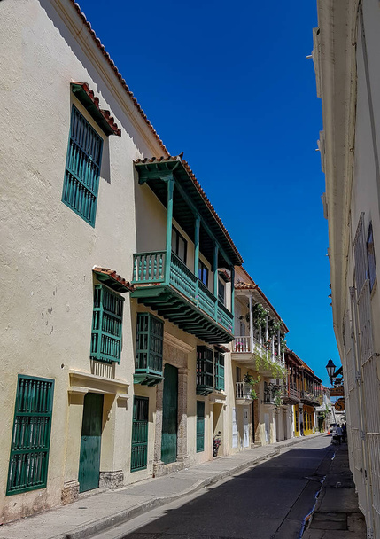 Η εικόνα της Ηρωικής Πόλης, όπως η Cartagena, είναι γνωστή στην Κολομβιανή πόλη γεμάτη ιστορία και παράδοση, μια παγκόσμια κληρονομιά. - Φωτογραφία, εικόνα