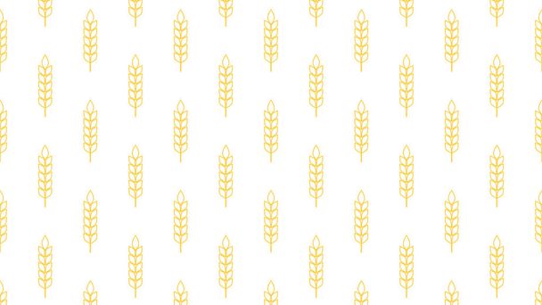 Papel pintado de patrón de trigo. símbolo de avena. espacio libre para el texto. señal de arroz. Papel pintado patrón de arroz. - Vector, imagen