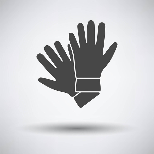 Criminal Gloves Icon. Dark Gray on Gray Background With Round Shadow. Vector Illustration. - Vektor, obrázek
