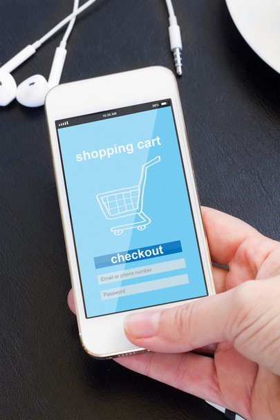 Mobile shopping concept - Foto, afbeelding