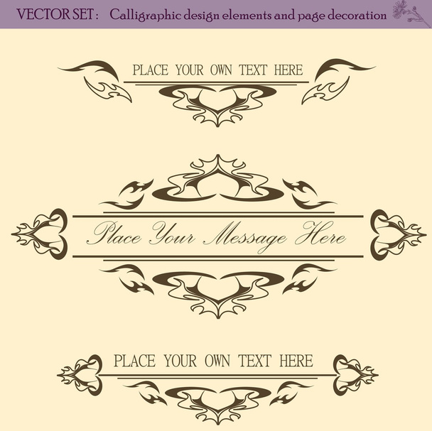 Conjunto vectorial de elementos de diseño vintage
 - Vector, Imagen