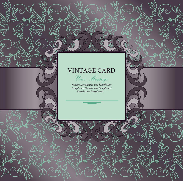 Invitation vintage card - Vector, Image
