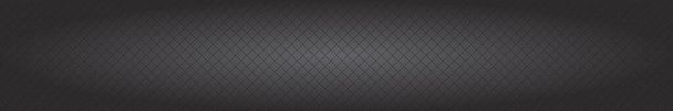 Panoramic texture of black and gray metallized carbon fiber - Vector illustration - Vector, Image