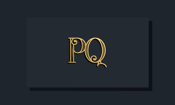 Minimale Inline stijl Initiële PQ logo. Dit logo is op een creatieve manier voorzien van modern lettertype en is geschikt voor welk bedrijf of welke merknaam deze initialen beginnen.. - Vector, afbeelding