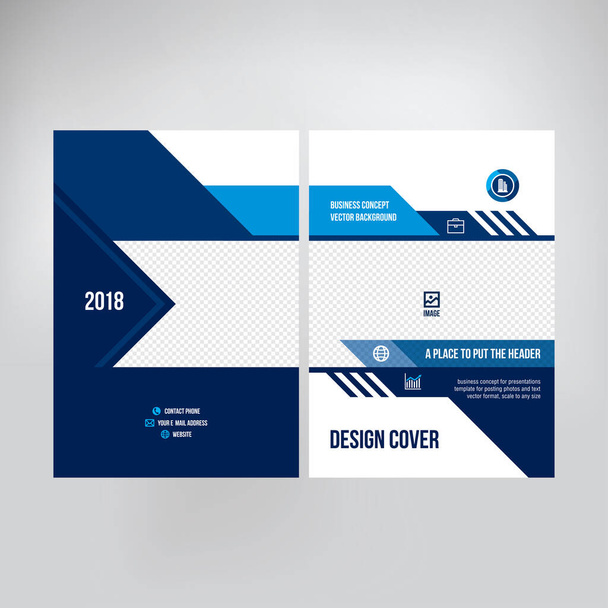 Cover-Design für die Produktpräsentation, kreatives Layout von Booklet-Cover, Katalog, Flyer, trendiges Design für Printprodukte - Vektor, Bild