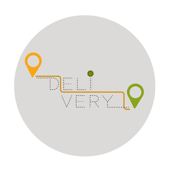 Distance location delivery - Vector, Imagen