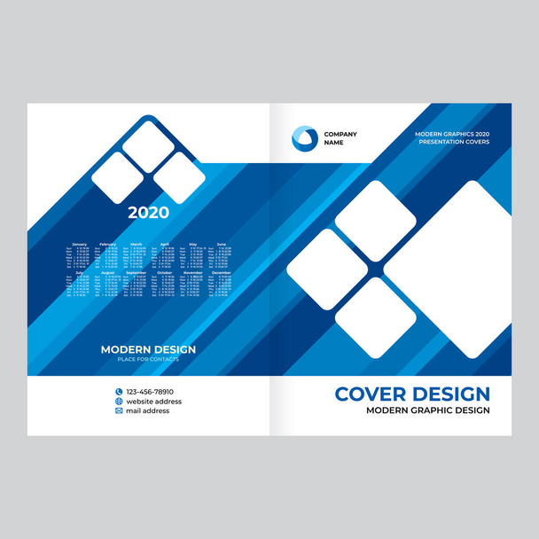 Cover design for product presentation, creative layout of booklet cover, catalog, flyer, trendy design for printed products - Vector, Image