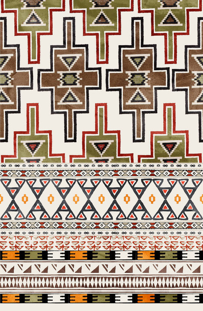 etninen raja PATTERN. Suunnittelu kangas simulointi, Boho etniseen tyyliin, täydellinen koristeluun ja tekstiili - Valokuva, kuva