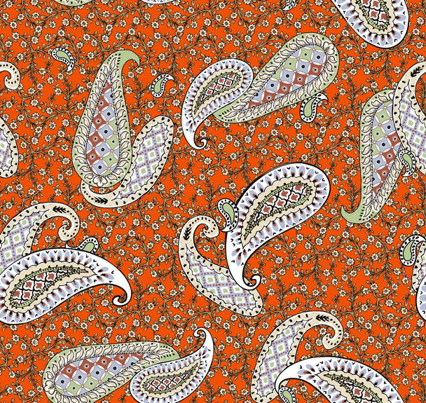 paisley and cashmere pattern repeat design - Photo, Image