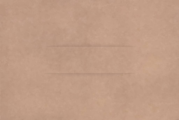 blank kraft brown paper strip line divider with realistic shadow effect, empty stock vector illustration layout for card, banner, announcement design - Vector, Image