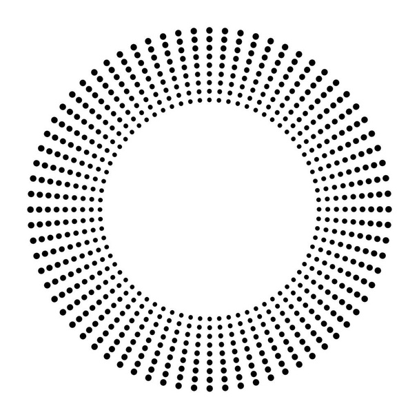 Vector lijn gradiënt halve toon. Moderne cirkels stippen halftoon. Wave-effect. Ronde vorm. Voorraad afbeelding. EPS 10. - Vector, afbeelding