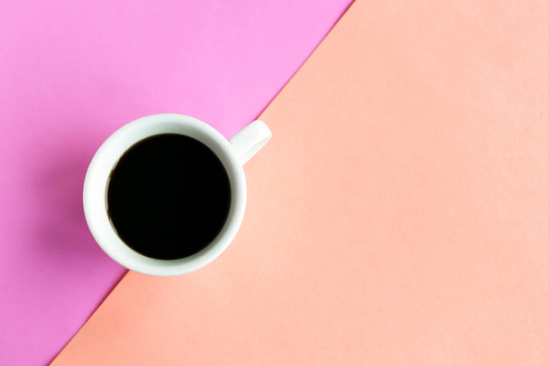 coffee cup on geometric background, minimal concept - Fotografie, Obrázek