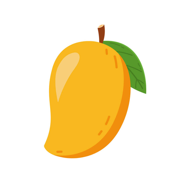 Mangosektor. Mango auf weißem Hintergrund. symbol. Logo-Design. - Vektor, Bild