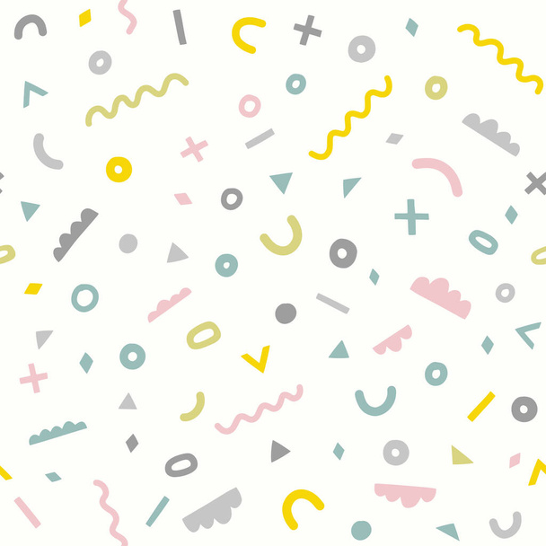 Симпатичный абстрактный фон с векторными иллюстрациями мультипликационных математических символов - Вектор,изображение