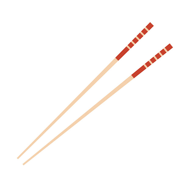Chopsticks vector. chopsticks white background. wallpaper. free space for text. copy space. - Vector, Image