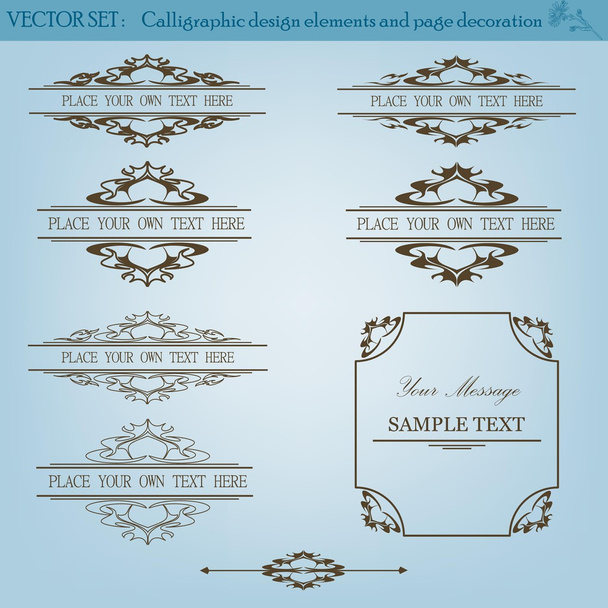 Conjunto vectorial de elementos de diseño vintage
 - Vector, imagen