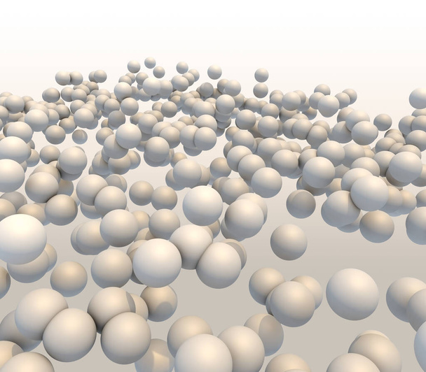 3D render of an abstract background of spheres - Photo, Image