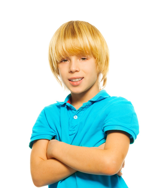 Happy blond boy - Фото, изображение