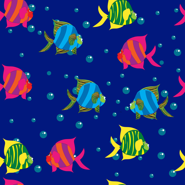 nahtlose niedliche Fische Tierkreiszeichen Illustration - Vektor, Bild