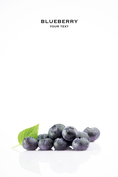 Fresh blueberry on white background - Fotografie, Obrázek