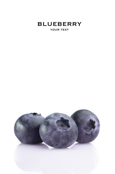 Fresh blueberry on white background - Fotó, kép