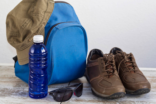 A backpack and hiking equipment - Photo, Image