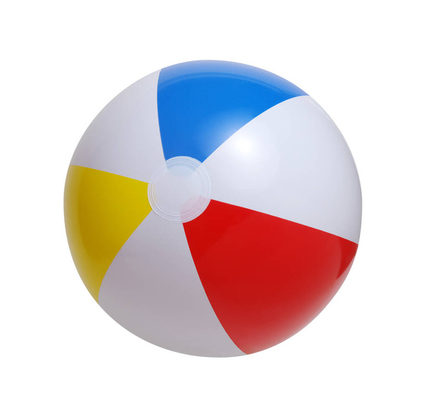 Beach ball isolated on a white background - Photo, Image