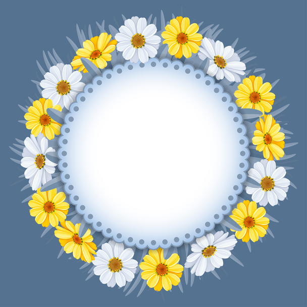 corona de flores de primavera
 - Vector, Imagen