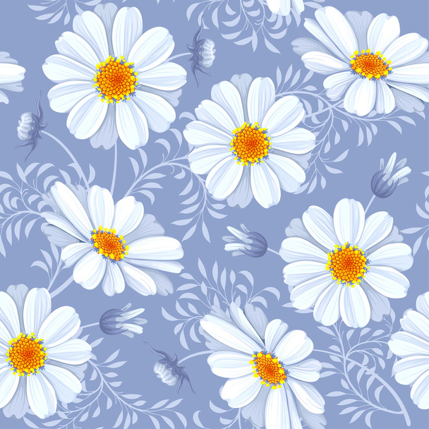 λουλουδάτο μοτίβο άνευ ραφής - Μαργαρίτα - Διάνυσμα, εικόνα