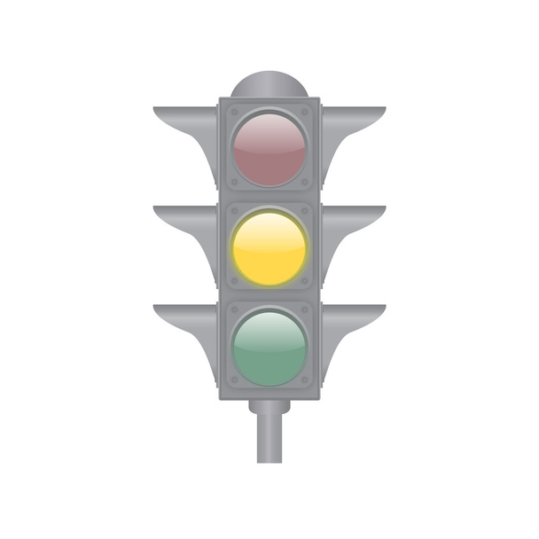žluté světlo semaforu - Vektor, obrázek