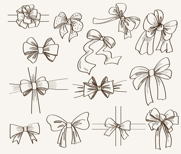 Collection of bows used for gift boxes - ベクター画像