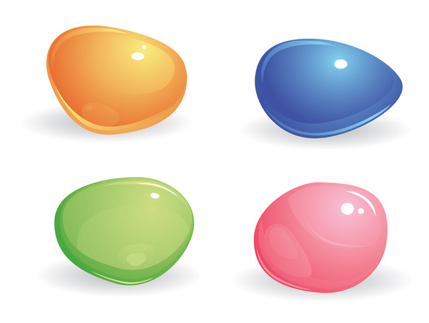 Quatre gemmes colorées
 - Vecteur, image
