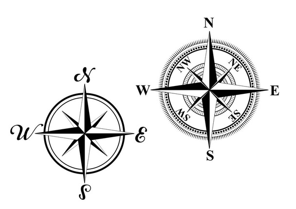 Kompas północno-zachodni wschód na południe - Zdjęcie, obraz