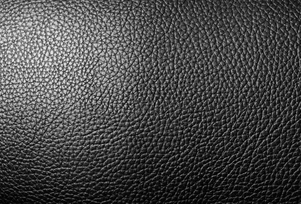 textura de cuero negro primer plano - Foto, imagen