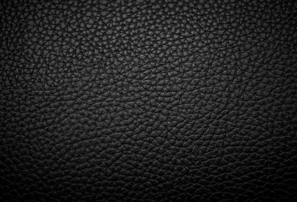 черная кожа текстура крупным планом - Фото, изображение