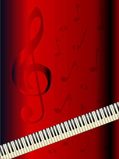 Old Piano Background - Vector, Image