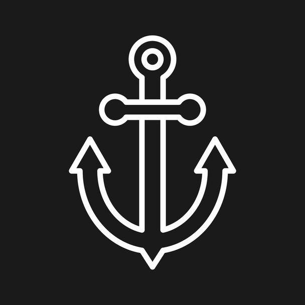 Anchor, marine, ship icon vector image. Can be used for Summer & Holidays. Suitable for mobile apps, web apps and print media. - Vektor, Bild