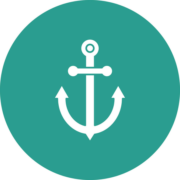 Anchor, marine, ship icon vector image. Can be used for Summer & Holidays. Suitable for mobile apps, web apps and print media. - Vector, Image