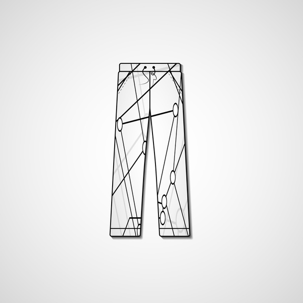 Abstract illustration on pants - Vector, Image