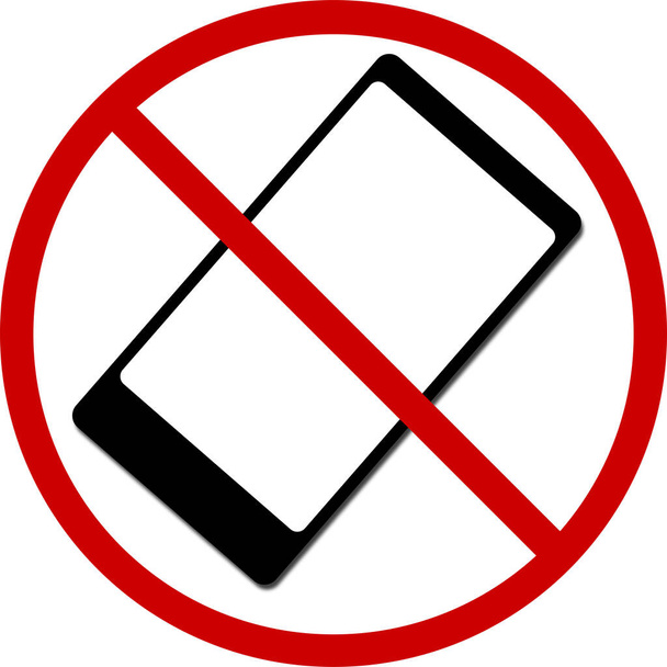 Запрещается и НЕ говорить по телефону или СМС красный круг с косой на белом основании и прозрачный фон. - Вектор,изображение
