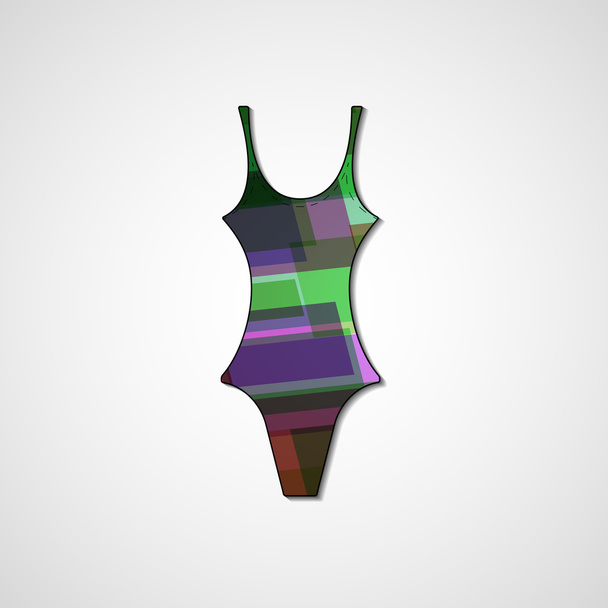 Female swimsuit isolated - Vector, Image