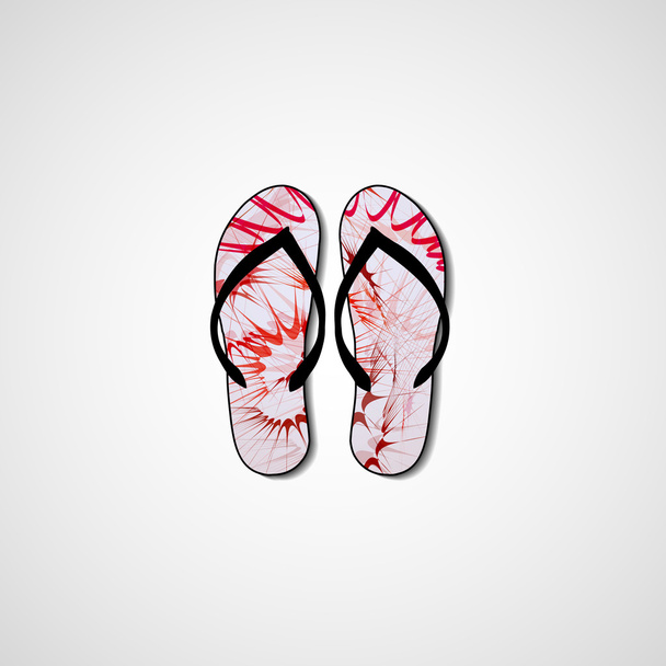 Abstract illustration on flip flops - ベクター画像