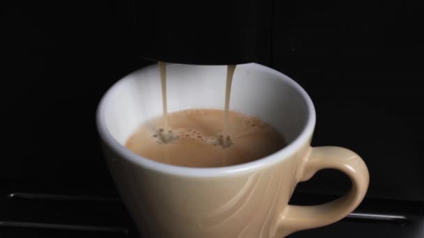 Кофеварка для кофе и капучино - Кадры, видео
